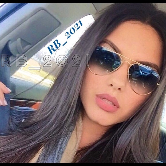 Ray Ban Aviator 3025 Gold Blue Gradient sunglasses